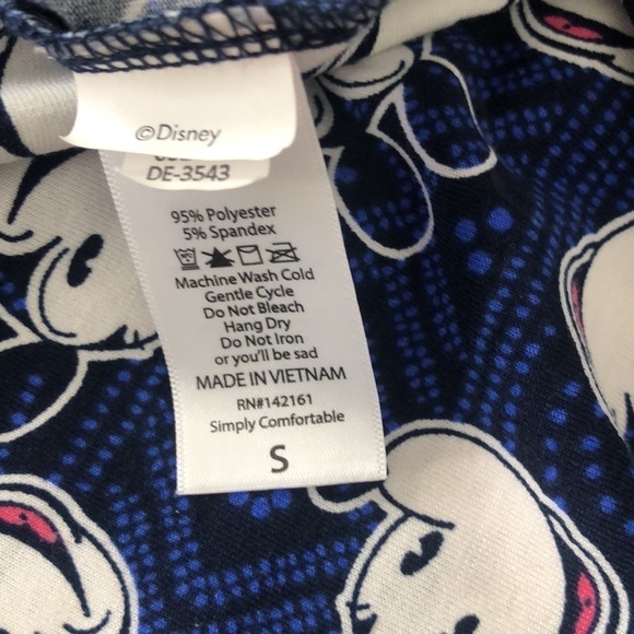 LulaRoe Disney Mickey Mouse Blue Red and White 3/4 Sleeve Top Size S - Picture 3 of 7
